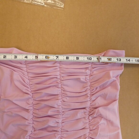Venus Pink Ruffled Tube Top size: M - Picture 2 of 8